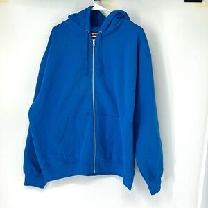 Supreme X Thrasher NWOT men’s XL Blue Zip-Up Hoodie